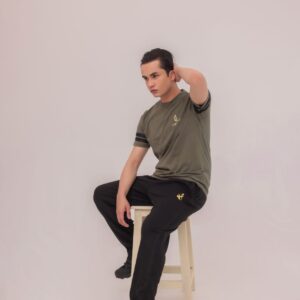 GL-10016 Sea Green Black Single Jersey Tracksuit