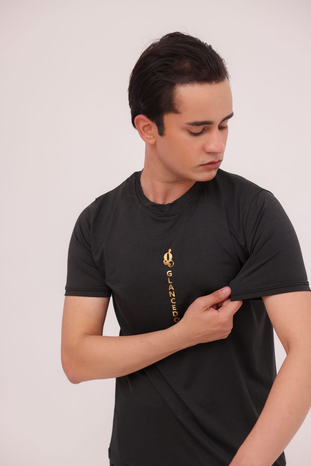 GL-1006 Golden+Black Stretchable Dri fit Tracksuit